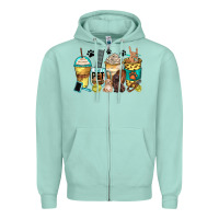Pet Groomer Coffee Cups Zipper Hoodie | Teevron