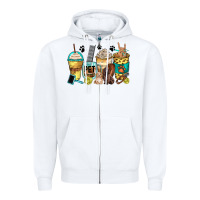 White pet groomer coffee cups Zipper Hoodie - Zillion Design Studio