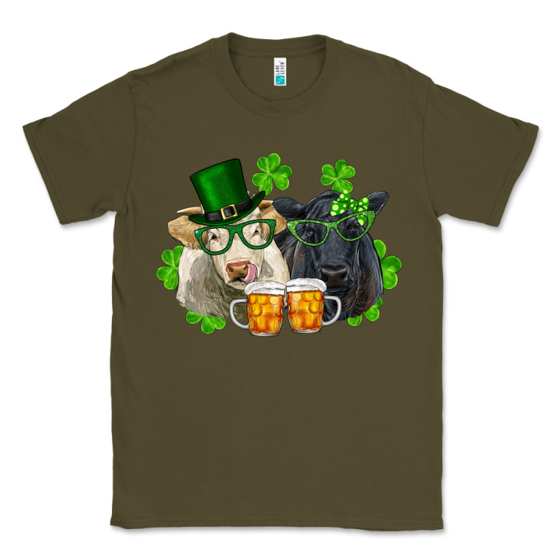 St. Patrick's Day Charolais And Black Angus Cows Classic Tee by RanaPortraitStore | Teevron