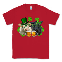 Red st. patrick's day charolais and black angus cows Classic Tee - RanaPortraitStore