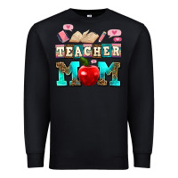 Black teacher mom Premium Sweatshirt - AdoDesignShop