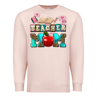 Pale Pink teacher mom Premium Sweatshirt - AdoDesignShop