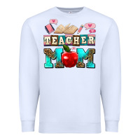 White teacher mom Premium Sweatshirt - AdoDesignShop