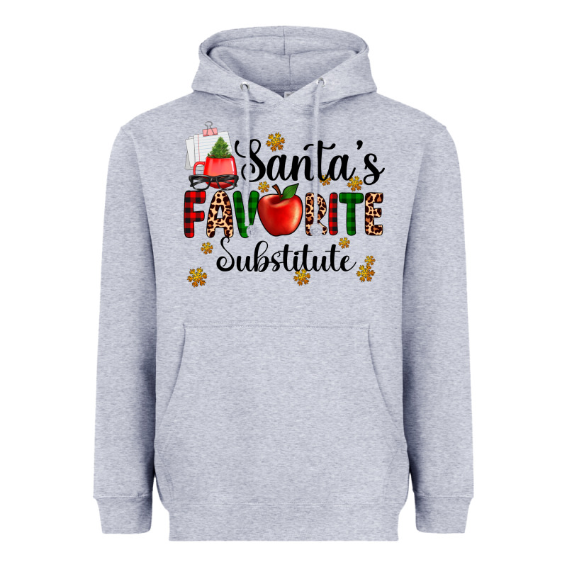 Santa's Favorite Substitute Heavyweight Hoodie by AdoDesignShop | Teevron