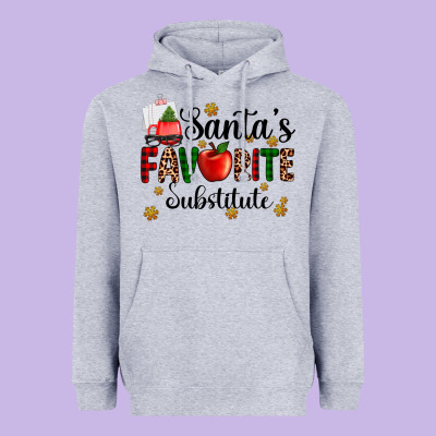 Santa's Favorite Substitute Heavyweight Hoodie Designed By Adodesignshop