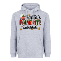 Heather Grey santa's favorite substitute Heavyweight Hoodie - AdoDesignShop