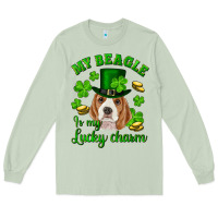Matcha st.patrick's day my beagle is my lucky charm Long Sleeve Tee - RanaPortraitStore
