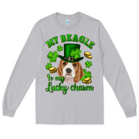 Moon Dust st.patrick's day my beagle is my lucky charm Long Sleeve Tee - RanaPortraitStore