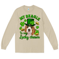 Mushroom st.patrick's day my beagle is my lucky charm Long Sleeve Tee - RanaPortraitStore