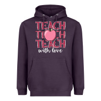 Plum teach with love Heavyweight Hoodie - JahusDesignShop