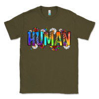 Army Green human Classic Tee - Zillion Design Studio