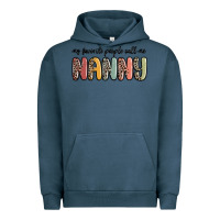 Pigment Midnight Navy my favorite people call me nanny Urban Hoodie - MaliasSmallBusiness