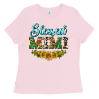 Bubblegum Pink blessed mimi Ladies Tee - BarkalooDesign
