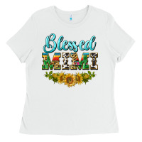 White blessed mimi Ladies Tee - BarkalooDesign