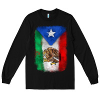 Black mexico and puerto rico flag Long Sleeve Tee - Zillion Design Studio