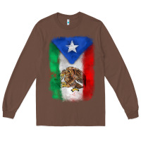 Chestnut mexico and puerto rico flag Long Sleeve Tee - Zillion Design Studio