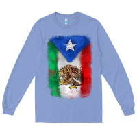 Colony Blue mexico and puerto rico flag Long Sleeve Tee - Zillion Design Studio
