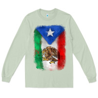Matcha mexico and puerto rico flag Long Sleeve Tee - Zillion Design Studio