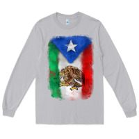 Moon Dust mexico and puerto rico flag Long Sleeve Tee - Zillion Design Studio