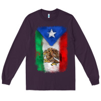 Plum mexico and puerto rico flag Long Sleeve Tee - Zillion Design Studio