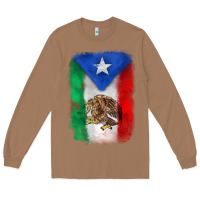 Toasted Coconut mexico and puerto rico flag Long Sleeve Tee - Zillion Design Studio
