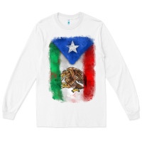 White mexico and puerto rico flag Long Sleeve Tee - Zillion Design Studio