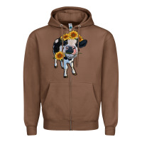 Chestnut heifer cow Zipper Hoodie - RanaPortraitStore
