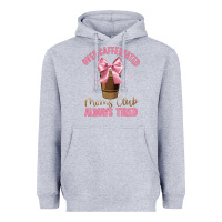 Heather Grey over caffeinated moms club Heavyweight Hoodie - JahusDesignShop