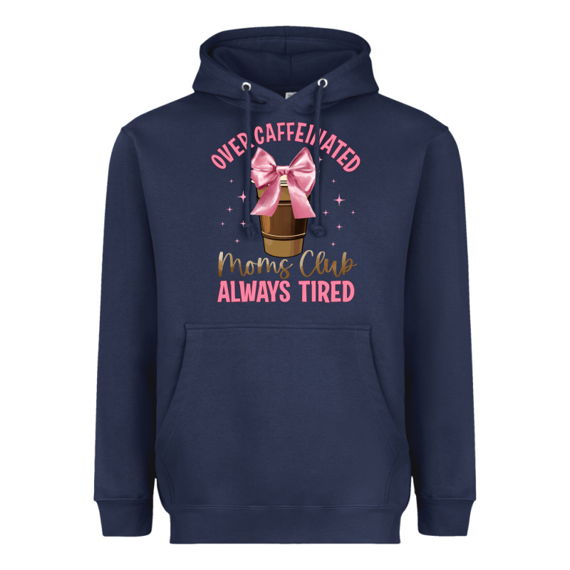Over Caffeinated Moms Club Heavyweight Hoodie by JahusDesignShop | Teevron