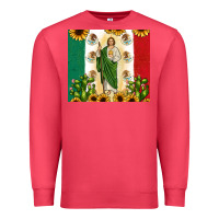 Cardinal San Judas with Mexican Flag Premium Sweatshirt - JahusDesignShop