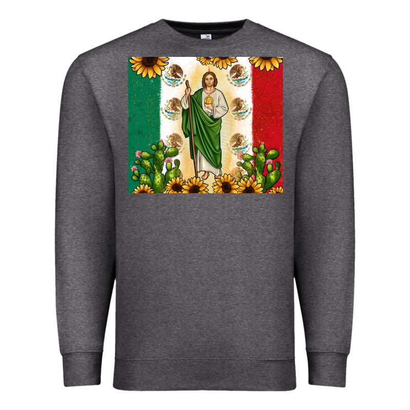 San Judas With Mexican Flag Premium Sweatshirt by JahusDesignShop | Teevron