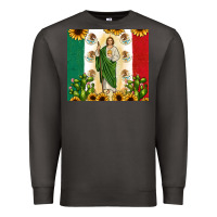 Smoke San Judas with Mexican Flag Premium Sweatshirt - JahusDesignShop