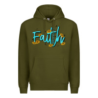 Army Green faith Premium Hoodie - MaliasSmallBusiness