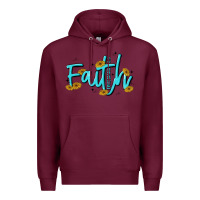 Burgundy faith Premium Hoodie - MaliasSmallBusiness