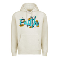 Oatmeal Heather faith Premium Hoodie - MaliasSmallBusiness
