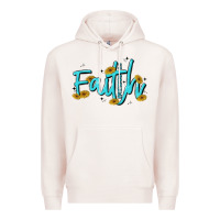 Pale Pink faith Premium Hoodie - MaliasSmallBusiness