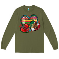 Army Green mexican hearts Long Sleeve Tee - Zillion Design Studio