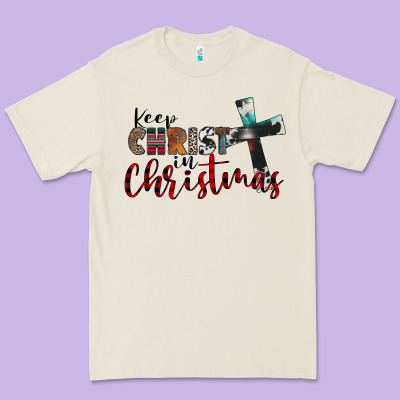 Keep Christ In Christmas Premium Tee Designed By Cowhidedigitalart
