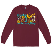 Burgundy if one has faith one has everything Long Sleeve Tee - texasbilliewilder