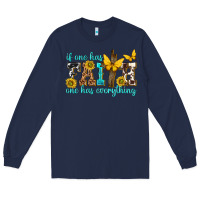 Navy if one has faith one has everything Long Sleeve Tee - texasbilliewilder