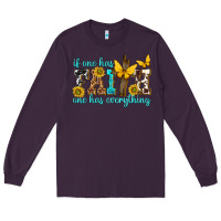Plum if one has faith one has everything Long Sleeve Tee - texasbilliewilder