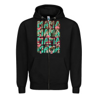 Black mama mama mama mama Zipper Hoodie - Zillion Design Studio