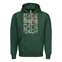 Sports Green mama mama mama mama Zipper Hoodie - Zillion Design Studio