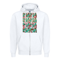 White mama mama mama mama Zipper Hoodie - Zillion Design Studio