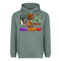 Sage happy hallothanksmas trees Heavyweight Hoodie - AdoDesignShop
