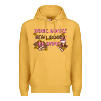 Mustard drink coffee read books be happy Premium Hoodie - MaliasSmallBusiness