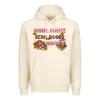 Sandshell drink coffee read books be happy Premium Hoodie - MaliasSmallBusiness