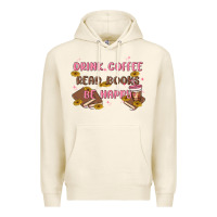 Tofu drink coffee read books be happy Premium Hoodie - MaliasSmallBusiness