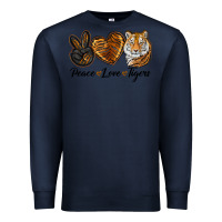 Navy peace love tigers head Premium Sweatshirt - JahusDesignShop