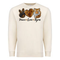 Sandshell peace love tigers head Premium Sweatshirt - JahusDesignShop